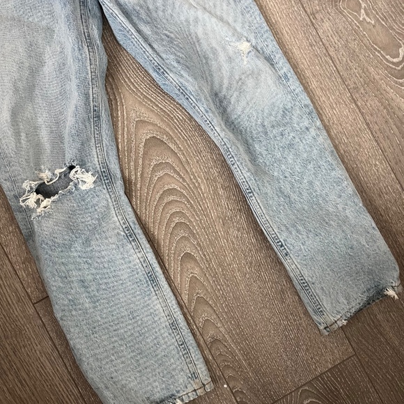 Agolde Riley Distressed Straight Jeans - Picture 2 of 4